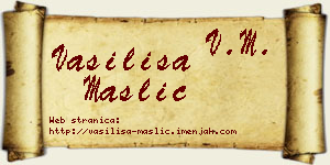 Vasilisa Maslić vizit kartica